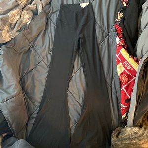 aerie real me high waisted crossover super flared